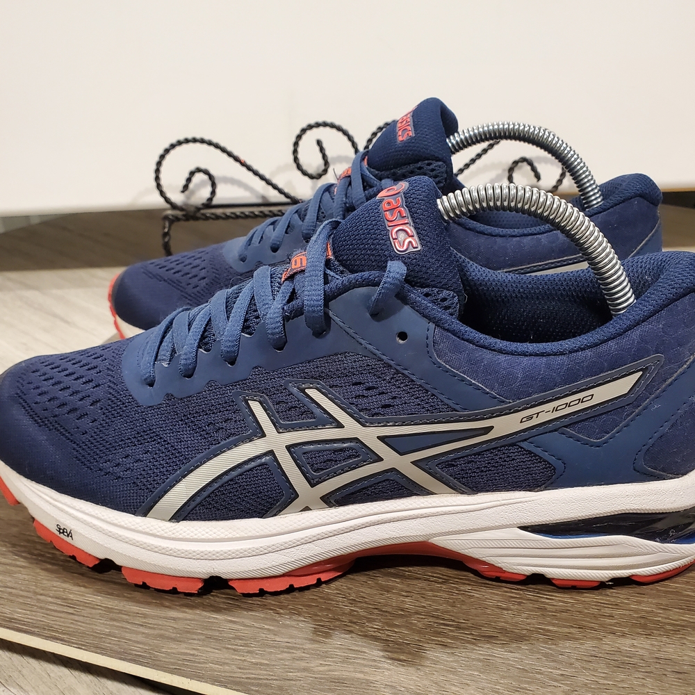 ASICS Womens GT-1000 6 Navy Blue & Pink Running Shoes Size 10 - Picture 8 of 14